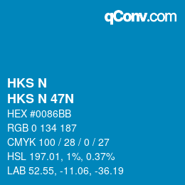 カラーコード: HKS N - HKS N 47N | qconv.com