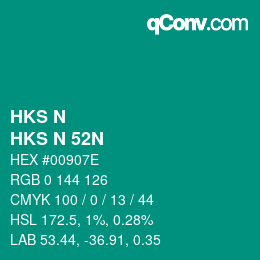 カラーコード: HKS N - HKS N 52N | qconv.com