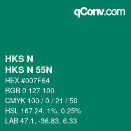 カラーコード: HKS N - HKS N 55N | qconv.com