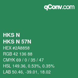 颜色代码: HKS N - HKS N 57N | qconv.com