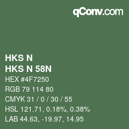 Código de color: HKS N - HKS N 58N | qconv.com