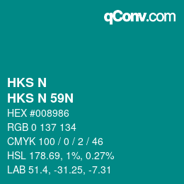 カラーコード: HKS N - HKS N 59N | qconv.com