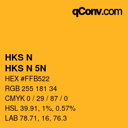 颜色代码: HKS N - HKS N 5N | qconv.com