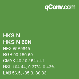 Code couleur: HKS N - HKS N 60N | qconv.com