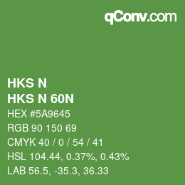 颜色代码: HKS N - HKS N 60N | qconv.com