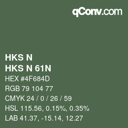 カラーコード: HKS N - HKS N 61N | qconv.com