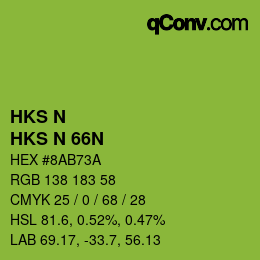 Código de color: HKS N - HKS N 66N | qconv.com