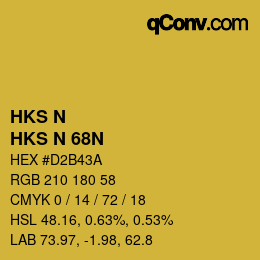 Código de color: HKS N - HKS N 68N | qconv.com