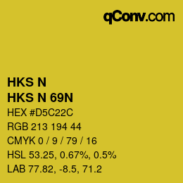 颜色代码: HKS N - HKS N 69N | qconv.com