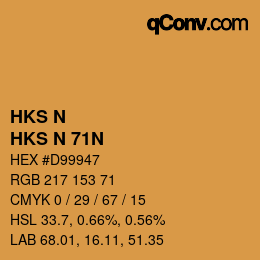 Code couleur: HKS N - HKS N 71N | qconv.com