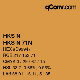 颜色代码: HKS N - HKS N 71N | qconv.com