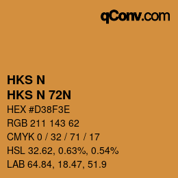 颜色代码: HKS N - HKS N 72N | qconv.com