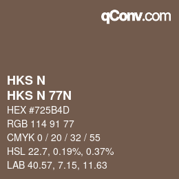 Code couleur: HKS N - HKS N 77N | qconv.com