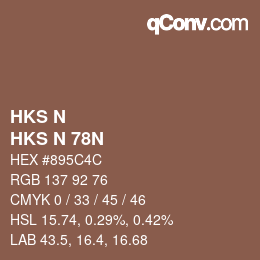 Code couleur: HKS N - HKS N 78N | qconv.com