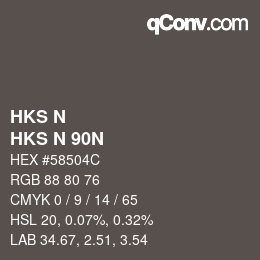 Código de color: HKS N - HKS N 90N | qconv.com