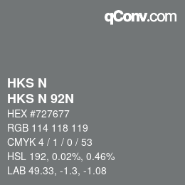 Farbcode: HKS N - HKS N 92N | qconv.com