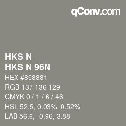 Farbcode: HKS N - HKS N 96N | qconv.com
