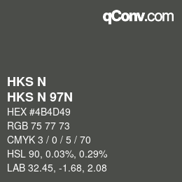 Farbcode: HKS N - HKS N 97N | qconv.com