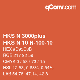 Código de color: HKS N 3000plus - HKS N 10 N-100-10 | qconv.com