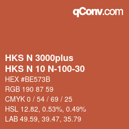 Color code: HKS N 3000plus - HKS N 10 N-100-30 | qconv.com
