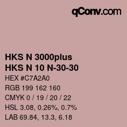 Color code: HKS N 3000plus - HKS N 10 N-30-30 | qconv.com