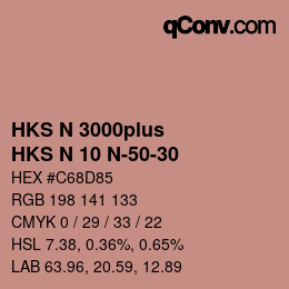 Code couleur: HKS N 3000plus - HKS N 10 N-50-30 | qconv.com