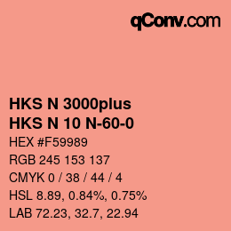 Color code: HKS N 3000plus - HKS N 10 N-60-0 | qconv.com