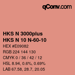 Farbcode: HKS N 3000plus - HKS N 10 N-60-10 | qconv.com