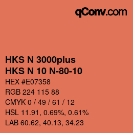 Código de color: HKS N 3000plus - HKS N 10 N-80-10 | qconv.com