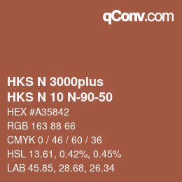 Farbcode: HKS N 3000plus - HKS N 10 N-90-50 | qconv.com
