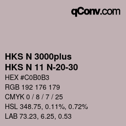 Farbcode: HKS N 3000plus - HKS N 11 N-20-30 | qconv.com
