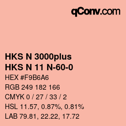 カラーコード: HKS N 3000plus - HKS N 11 N-60-0 | qconv.com