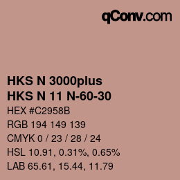 カラーコード: HKS N 3000plus - HKS N 11 N-60-30 | qconv.com