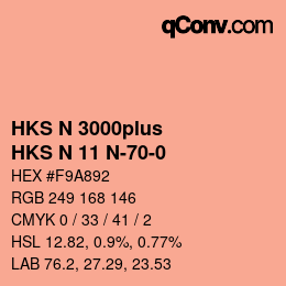 Código de color: HKS N 3000plus - HKS N 11 N-70-0 | qconv.com