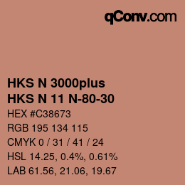 カラーコード: HKS N 3000plus - HKS N 11 N-80-30 | qconv.com