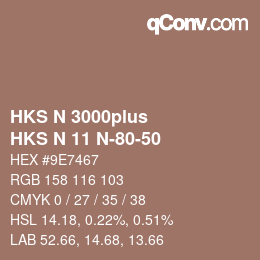 Farbcode: HKS N 3000plus - HKS N 11 N-80-50 | qconv.com