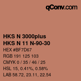 カラーコード: HKS N 3000plus - HKS N 11 N-90-30 | qconv.com