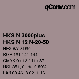 Farbcode: HKS N 3000plus - HKS N 12 N-20-50 | qconv.com