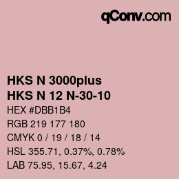 Color code: HKS N 3000plus - HKS N 12 N-30-10 | qconv.com