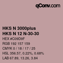 Code couleur: HKS N 3000plus - HKS N 12 N-30-30 | qconv.com