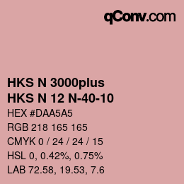 Color code: HKS N 3000plus - HKS N 12 N-40-10 | qconv.com