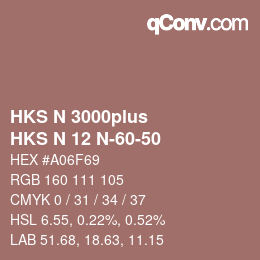 Farbcode: HKS N 3000plus - HKS N 12 N-60-50 | qconv.com