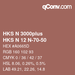 カラーコード: HKS N 3000plus - HKS N 12 N-70-50 | qconv.com