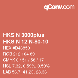 Código de color: HKS N 3000plus - HKS N 12 N-80-10 | qconv.com