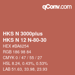 カラーコード: HKS N 3000plus - HKS N 12 N-80-30 | qconv.com