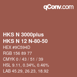 カラーコード: HKS N 3000plus - HKS N 12 N-80-50 | qconv.com
