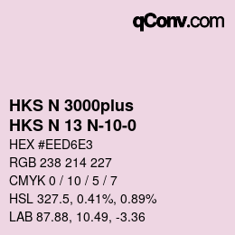 Código de color: HKS N 3000plus - HKS N 13 N-10-0 | qconv.com