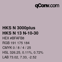 Farbcode: HKS N 3000plus - HKS N 13 N-10-30 | qconv.com
