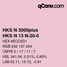 Color code: HKS N 3000plus - HKS N 13 N-20-0 | qconv.com