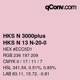 Code couleur: HKS N 3000plus - HKS N 13 N-20-0 | qconv.com